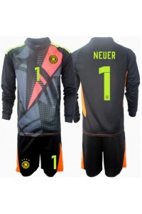 Fotbalové Dres Německo Manuel Neuer #1 Brankářské Dětské Domácí Oblečení ME 2024 Dlouhý Rukáv (+ trenýrky)